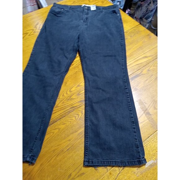 LEVI STRAUSS Jeans Womens 18 SHORT BLACK Faded MID RISE BOOTCUT  Preowned Denim - Picture 2 of 14